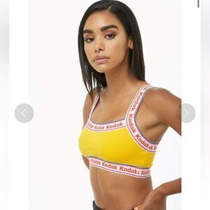 KODAK Yellow Branded Crop Top